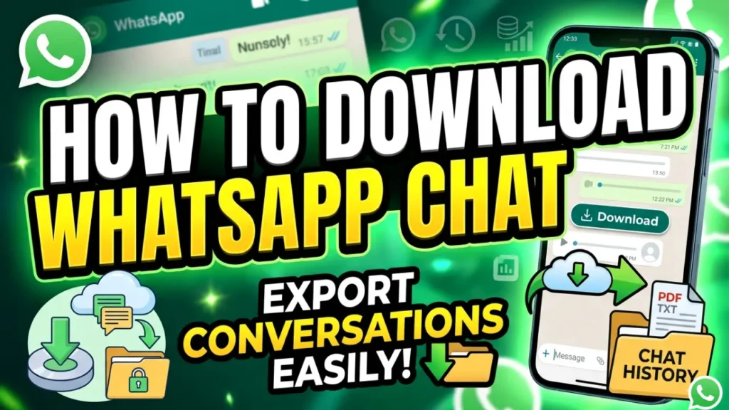How to Download WhatsApp Chat(2026): Full Guide with Backup Chat & Export Trick, know Step-by-Step -siotat