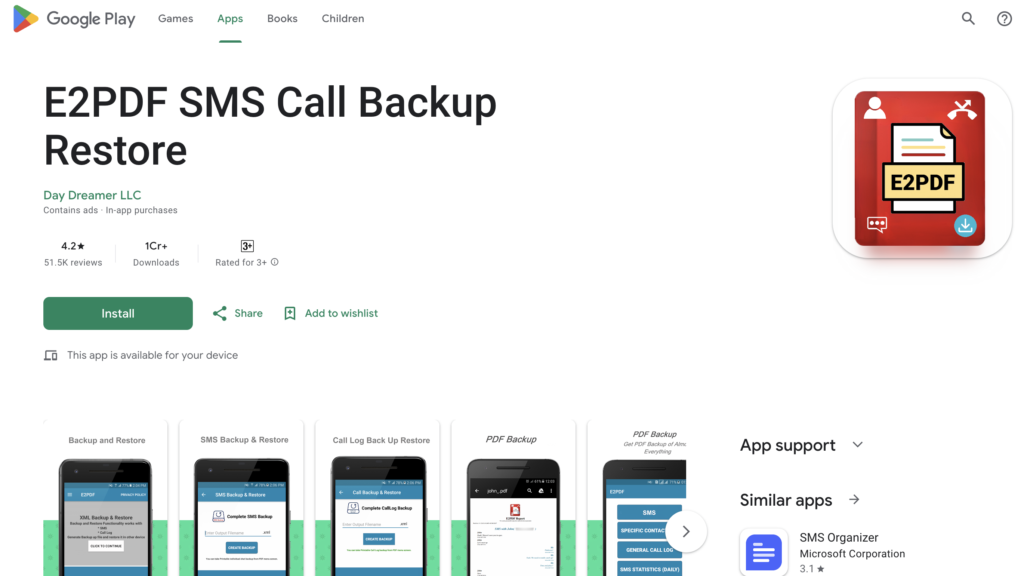 E2PDF app call details pdf download app
